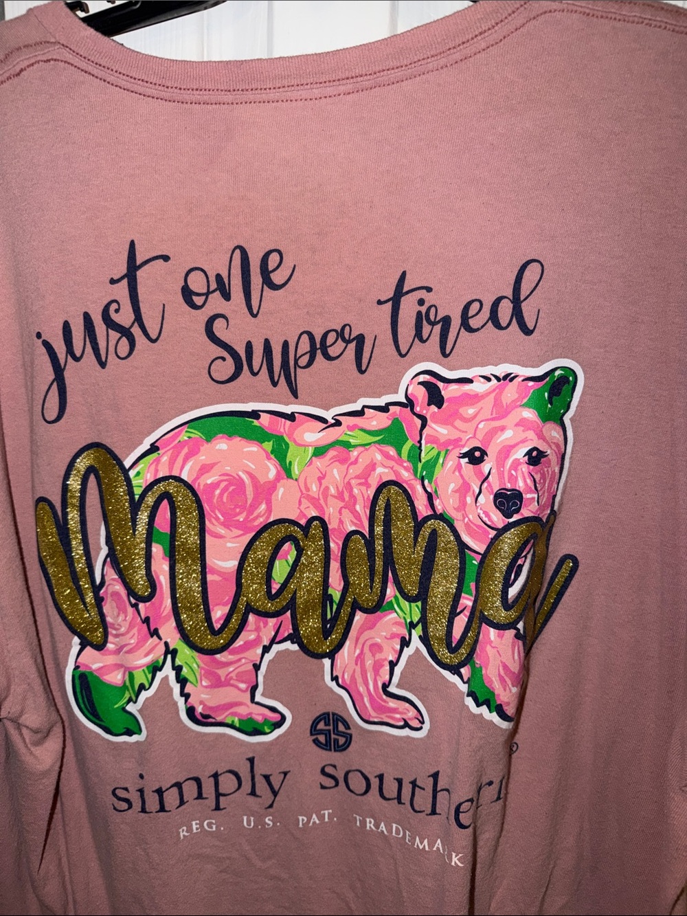 Simply Southern Mauve Short Sleeve Tee with Chest Logo - Picture 4 of 5